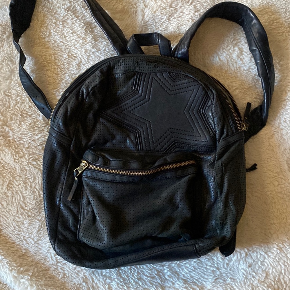 Ash leather backpack